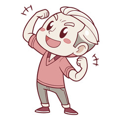 showing muscles