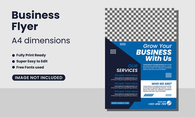 Company flyer service agency promotion poster design template