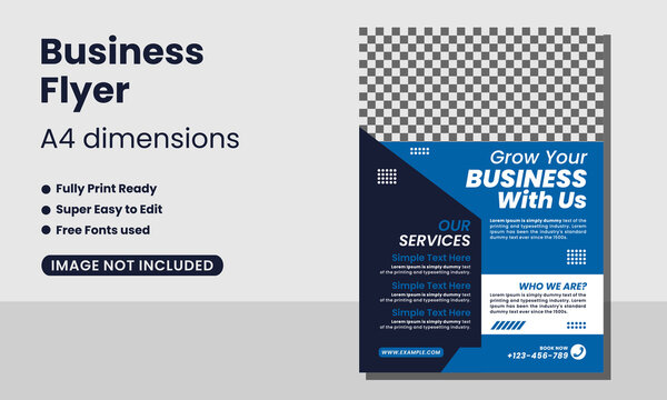 Company flyer service agency promotion poster design template