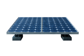 Solar panel close-up isolated on white background