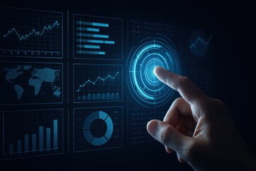 Interactive futuristic data interface