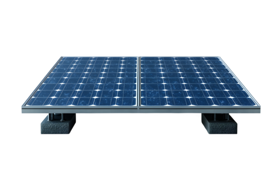 Solar panel close-up isolated on white background