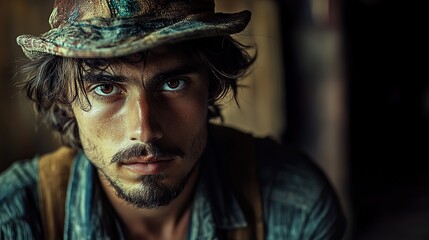 Intense Portrait of a Young Man