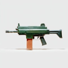 Light machine gun with extended mag, bench setup