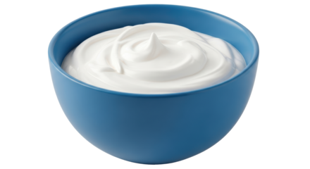 Isolated Bowl of Sour Cream