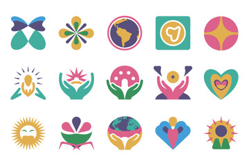 Colorful vector icon set for business design, a vibrant collection of symbols and elements