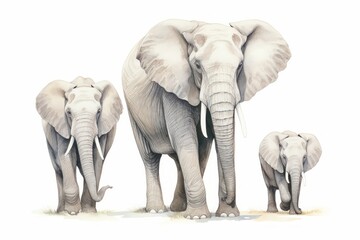 Fototapeta premium Elephant wildlife drawing animal.