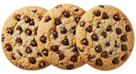 Isolated Chocolate Chip Cookies