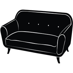 Interior designer element isolated sofa cushion on white background