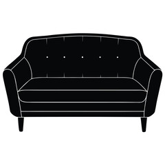 Interior designer element isolated sofa on white background