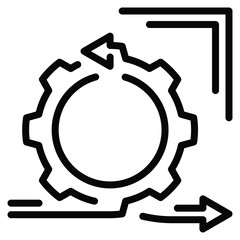 Agile Growth Framework Icon Line Vector Illustration