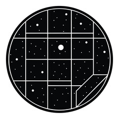Interior designer element isolated space layout chart on white background