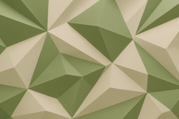 Faceted triangle pattern in soft green tones for creating modern visual designs or digital panel...