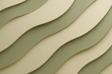 Olive and cream layered wave design forming a smooth and soft abstract surface pattern used in digital visuals