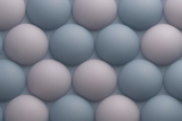 Repeating padded dome shapes in pastel pink and blue creating a soft symmetrical texture for modern visuals