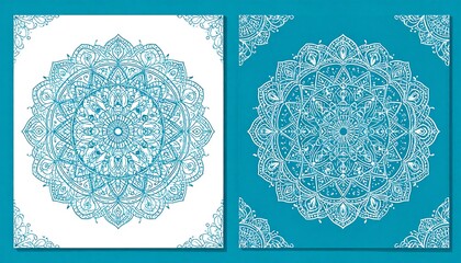 Two Intricate Mandala Designs Contrasting