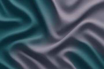 Abstract soft dark teal and gray waves resembling satin fabric useful for elegant visuals or textile renderings
