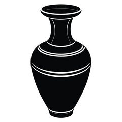 Interior designer element isolated vase on white background