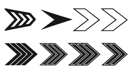 Vector arrows right direction next forward navigation pointer sign symbol graphic element illustration design