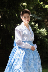 Young Ukrainian girl in national costume.