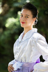 Young Ukrainian girl in national costume.