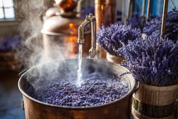 Lavender Steam Distillation Process
