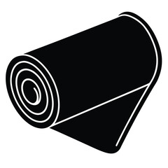 Interior designer element isolated wallpaper roll on white background