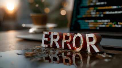 "DELETED HUMAN JOBS" in red error messages flicker on a dark, pixelated screen, symbolizing job loss due to automation.