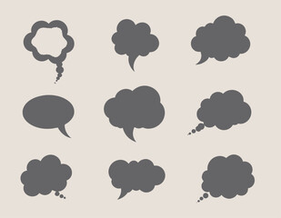 Thought Bubbles in Various Shapes and Sizes