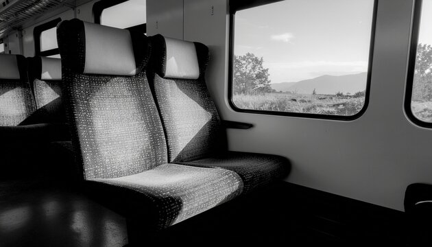 Empty Train Seat in Solitude