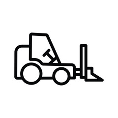 Forklift line icon , vector, pixel perfect, illustrator file 
