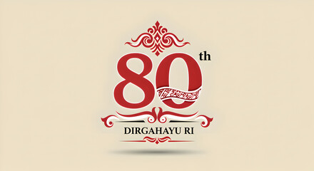 Indonesia's 80th Independence Day graphic with flag, celebrating "Dirgahayu RI."