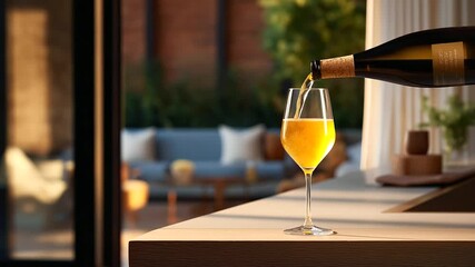 Bartender uncorking sparkling cider in a welcoming bar
