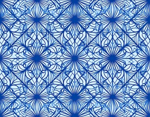 Intricate blue floral pattern
