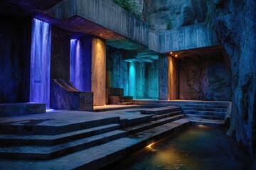 Fototapeta premium Nocturnal concrete cascades