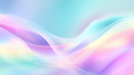 Abstract pastel background with smooth flowing wave patterns in pink, blue, and lavender hues, ideal for design templates, digital artwork, or modern presentation backdrops