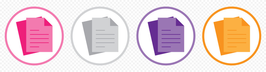 Coloring Documents icon Simple thin line logo set on Transparent Background. EPS 10.  
