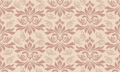 pattern with delicate floral motifs in beige tones