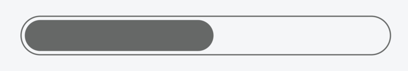 Simple loading bar design in gray. Vector illustration. 