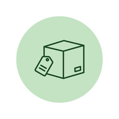 Parcel Tag vector, pixel perfect, illustrator file 
