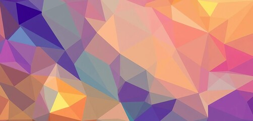 Fototapeta premium Abstract geometric vector polygon background with intersecting shapes and vibrant gradients, colorful, faceted