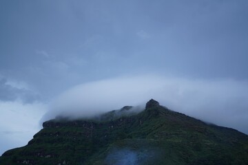 clouds in the mountain morning view