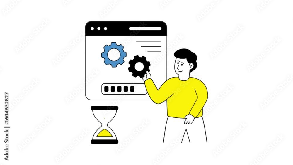 Poster loading process mp4 video animated