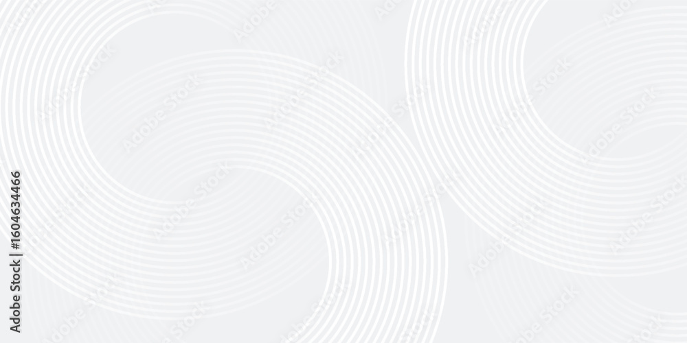 Poster abstract white glowing geometric lines on gray background. modern shiny blue circle lines pattern. f