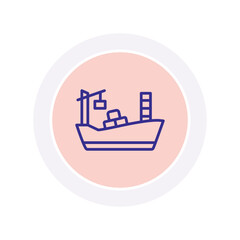 Cargo Ship vector, pixel perfect, illustrator file 
