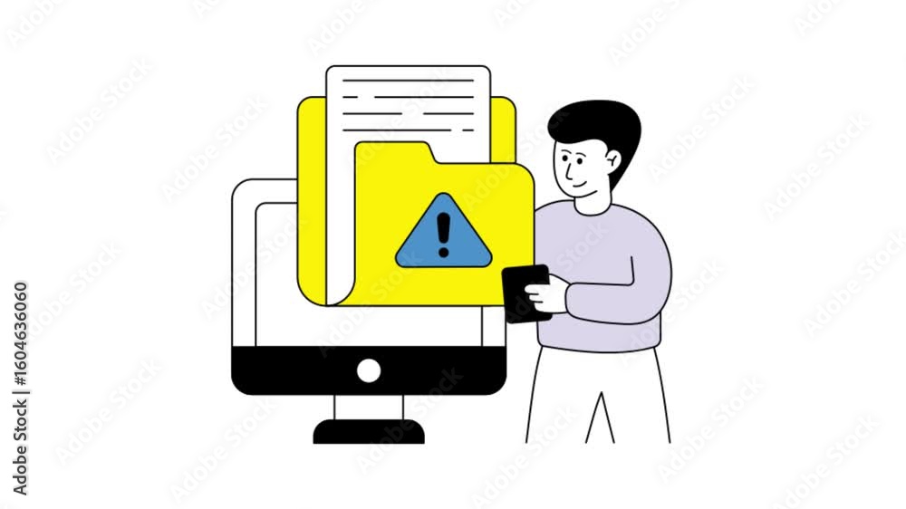 Poster empty folder mp4 video animated