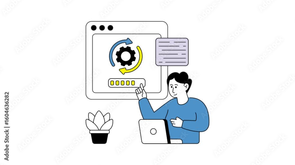 Poster software update mp4 video animated