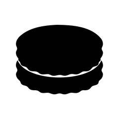 Macaron black silhouette vector, macaron icon vector