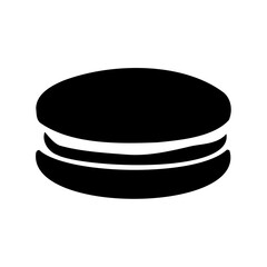 Macaron black silhouette vector, macaron icon vector