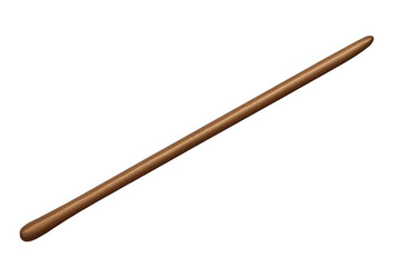 Polished wooden stick with rounded edges, isolated on transparent background, ideal for digital compositions